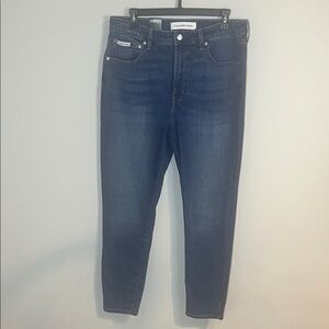 Calvin Klein Women’s Dark Blue Slim Jeans - 14/32 27 Length - NWT